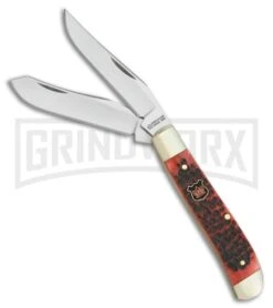 Klaas Little Bait Mini Trapper Red Jigged Bone Pocket Knife