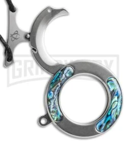 Mantis MK14pa Vicious Circle Abalone Folding Neck Knife - Satin Plain