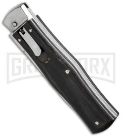 Mikov 241 Predator Black Micarta Automatic Leverlock Knife -Knife Store mivoc 241 predator leverlock micarta bottom cm large