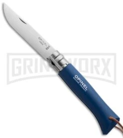 Opinel Trekking No 8 Origins Blue Oak Folding Knife - Stainless Steel