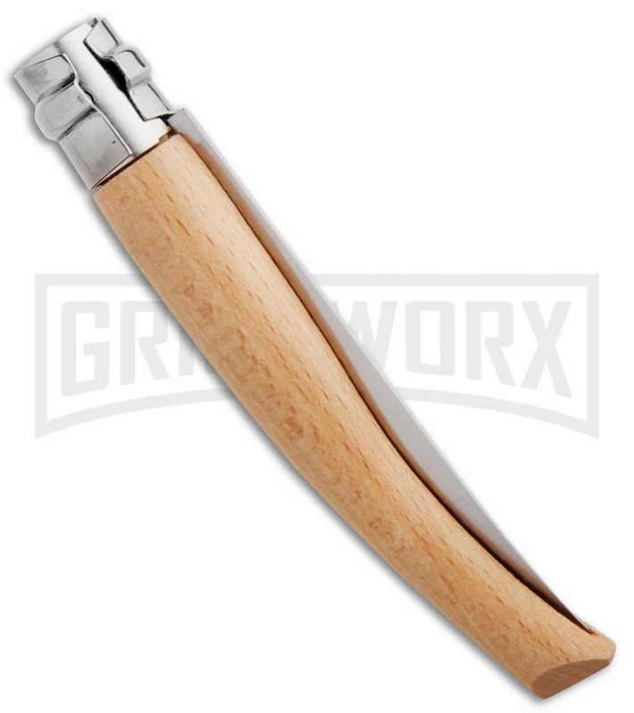 Opinel Knives Slim No. 8 Beechwood Folding Knife - Stainless Steel 2 Opinel Knives Slim No. 8 Beechwood Folding Knife - Stainless Steel - Image 2