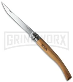 Opinel Knives Slim No. 12 Olive Wood Folding Knife - Stainless Steel