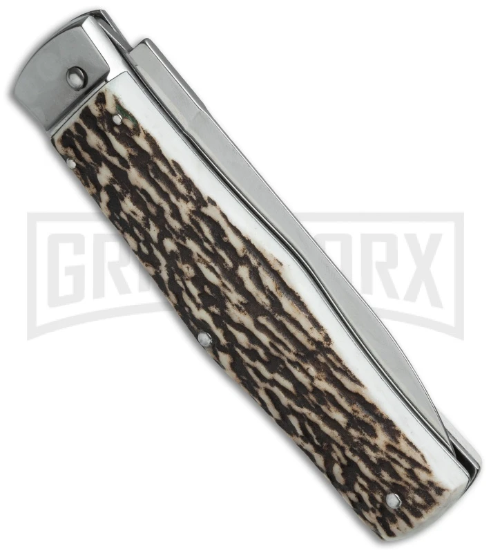 Mikov 241 Predator Stag Automatic Lever Lock Knife 2 Mikov 241 Predator Stag Automatic Lever Lock Knife - Image 2