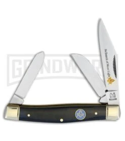 Rough Rider Masonic Stockman Blue Smooth Bone Pocket Knife
