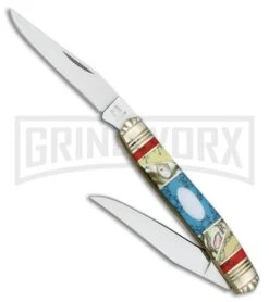 Rough Rider Stoneworx Muskrat Turquoise/MOP Pocket Knife