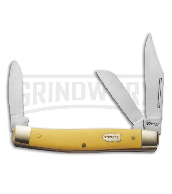 Old Timer Senior Yellow Pocket Knife - 3 Blade 1 Old Timer Senior Yellow Pocket Knife - 3 Blade