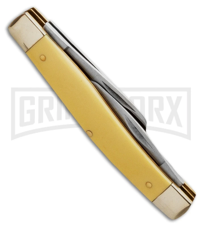 Old Timer Senior Yellow Pocket Knife - 3 Blade 2 Old Timer Senior Yellow Pocket Knife - 3 Blade - Image 2
