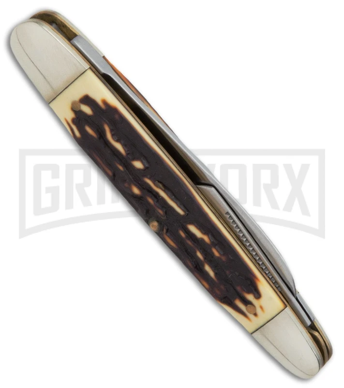 Schrade Uncle Henry Cigar Whittler Staglon Pocket Knife 2 Schrade Uncle Henry Cigar Whittler Staglon Pocket Knife - Image 2