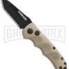Schrade Mini Extreme Survival Tan Automatic Knife - Tanto Black Plain