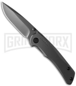 Schrade Titanium Coated Frame Lock Folding Knife - Gray Plain
