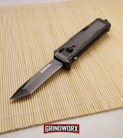 Schrade SCHOTF8TB Viper OTF Black Aluminum Assisted Knife - Tanto Black Plain -Knife Store schrade otf schotf8tb dl large
