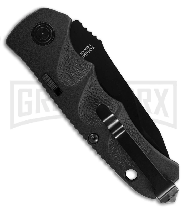 Schrade Mini Extreme Survival Black Automatic Knife - Black Plain 2 Schrade Mini Extreme Survival Black Automatic Knife - Black Plain - Image 2