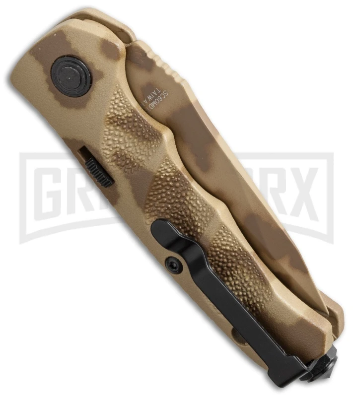 Schrade Mini Extreme Survival SC60MDTS Desert Camo Automatic - Tanto Serr 3 Schrade Mini Extreme Survival SC60MDTS Desert Camo Automatic - Tanto Serr - Image 3