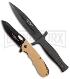 Smith & Wesson On Duty/Off Duty Folding And Fixed Blade Knife Combo Pack