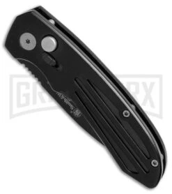 Smith & Wesson Extreme Ops SW50BS Black Automatic Knife - Black Serr -Knife Store smithwesson extreme ops dp black serr BHQ 1776 er spine large