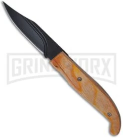 Tonic Dual Action Pakkawood Automatic Knife - Black Plain